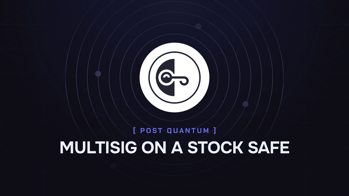 Post-quantum EVM multisig on a stock Safe