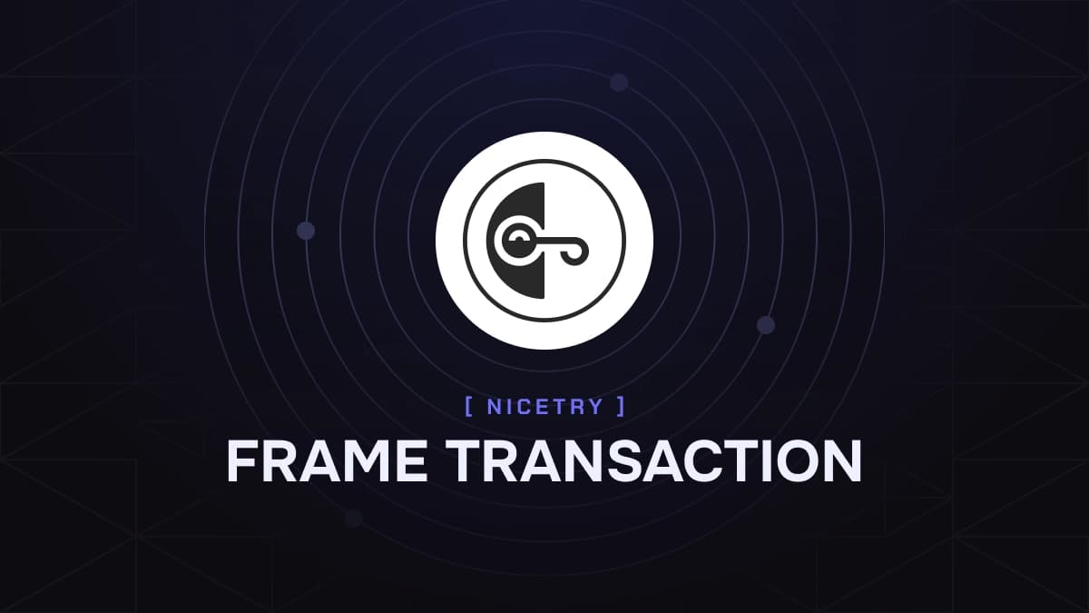 NiceTry: A Frame Transaction-ready Post Quantum Wallet