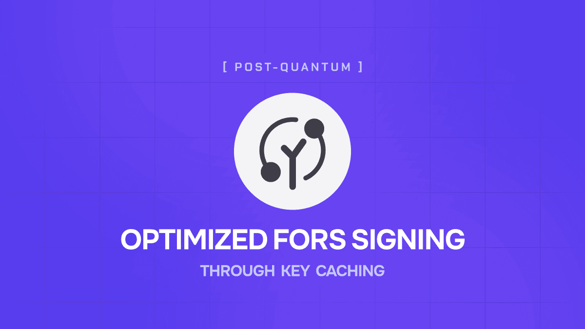 Optimized FORS signing through caching